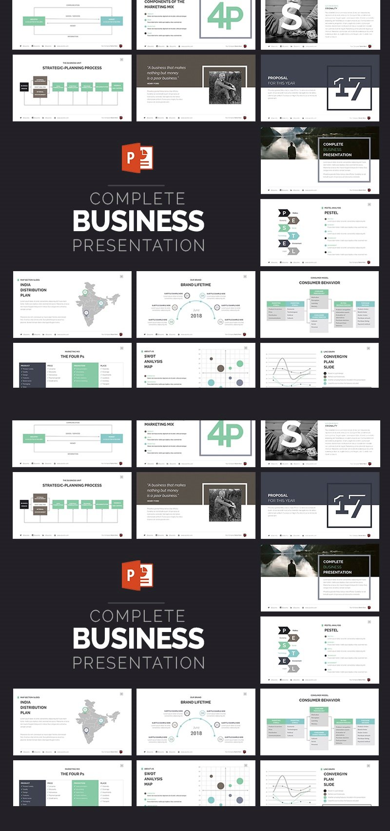 Complete Business Presentation PowerPoint template