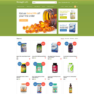 Store Medicine OpenCart Templates 63540