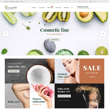 Organic Cosmetics Prestashop Templates 63628