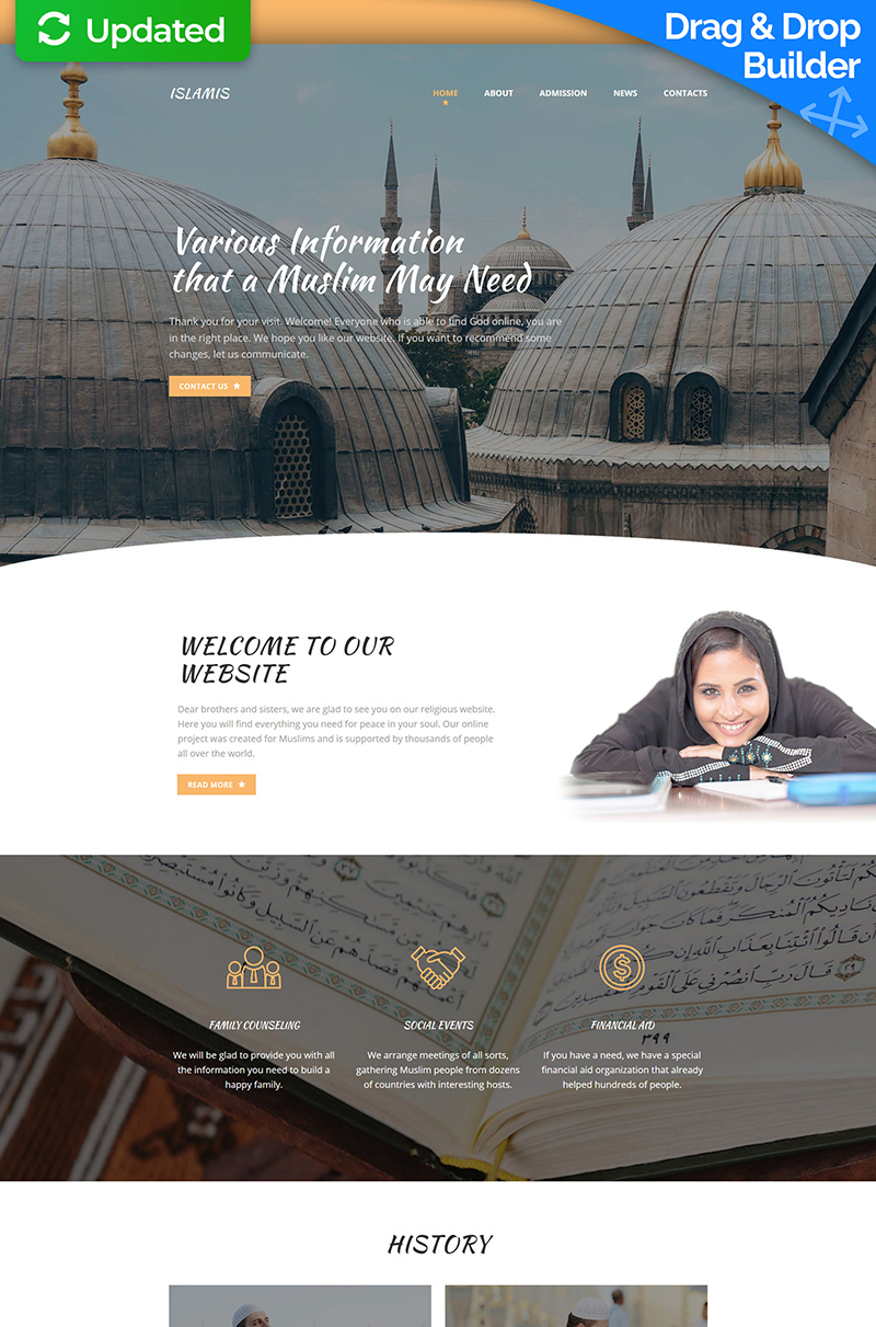 Islamic Website Moto CMS 3 Template
