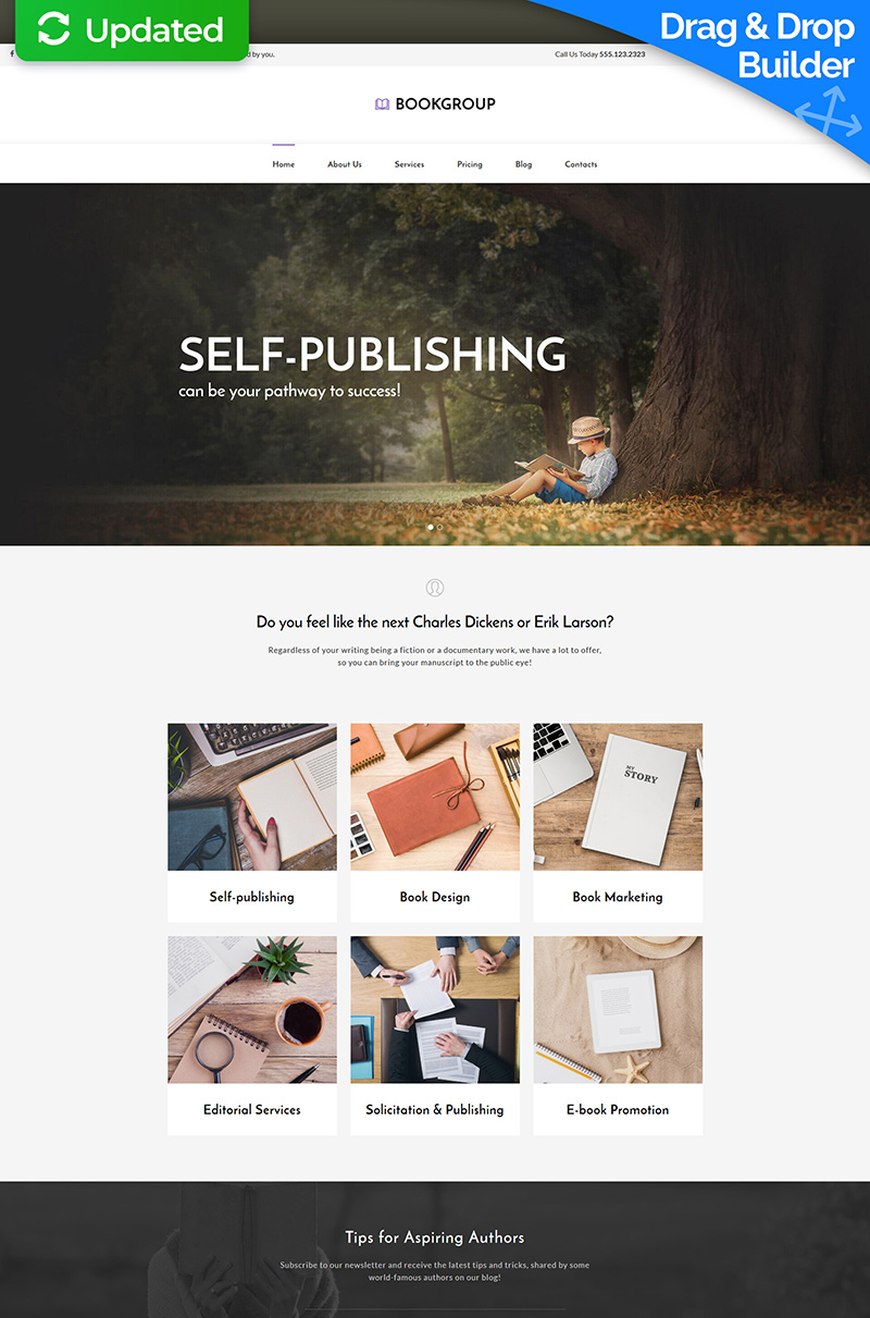 Book Publisher Moto CMS 3 Template