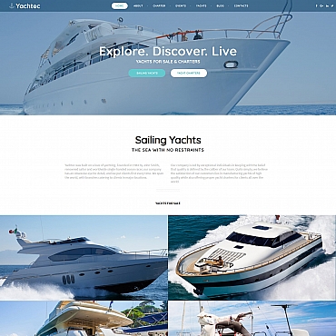 Yachting Yacht Moto CMS 3 Templates 63711