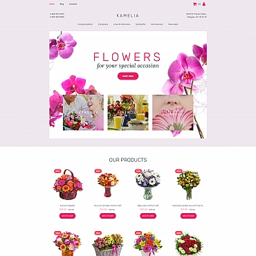 Flowers_store Flower MotoCMS Ecommerce Templates 63718