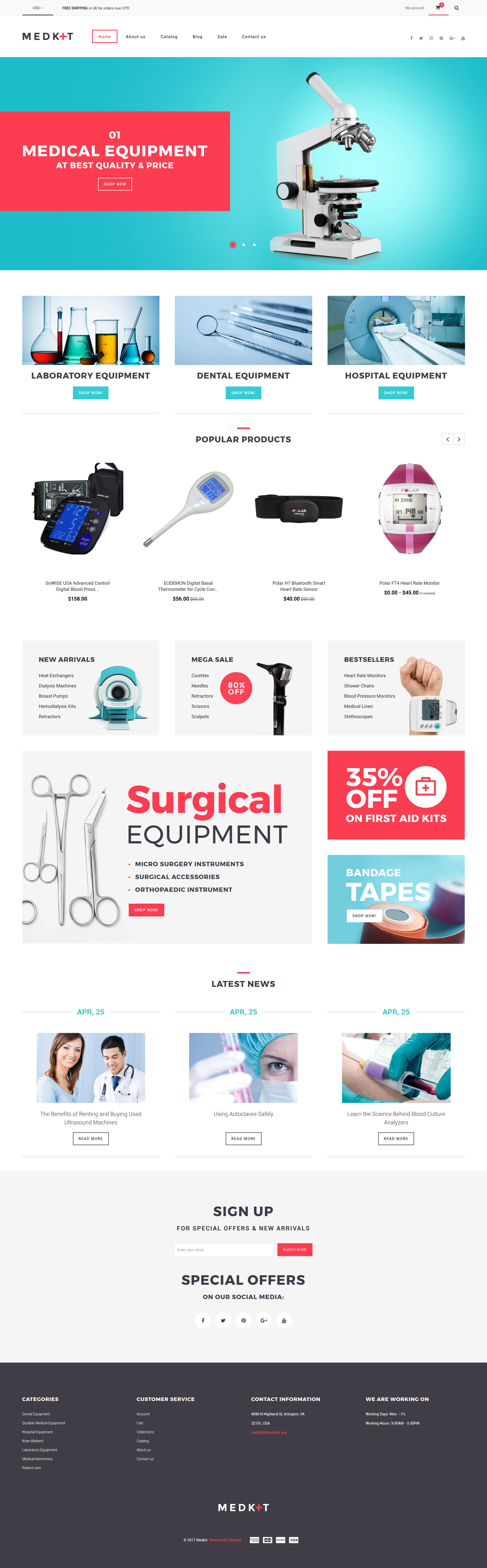 Medical Equipment Responsive Shopify Theme