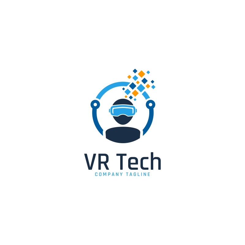 Virtual Reality Technology Logo Template