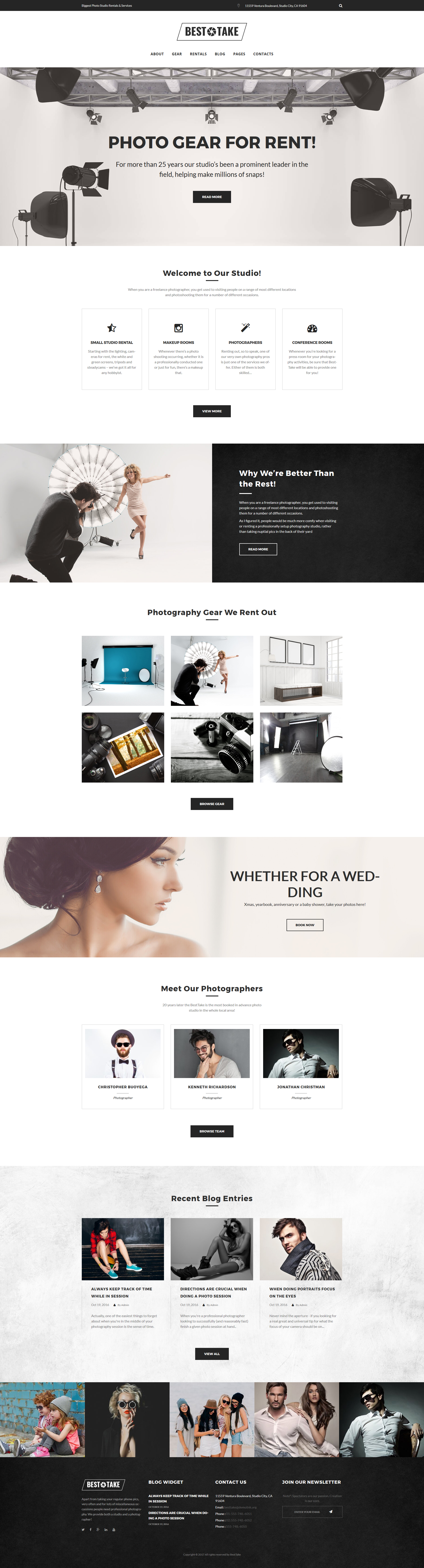 BestTake - Photo Studio Rentals & Services Responsive WordPress Theme