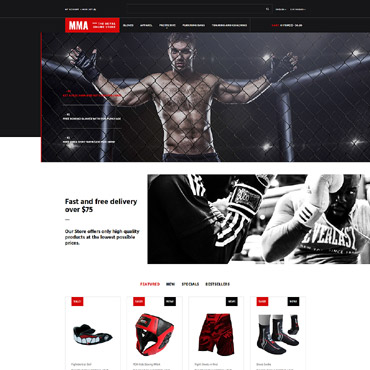 Mma Store OpenCart Templates 63995