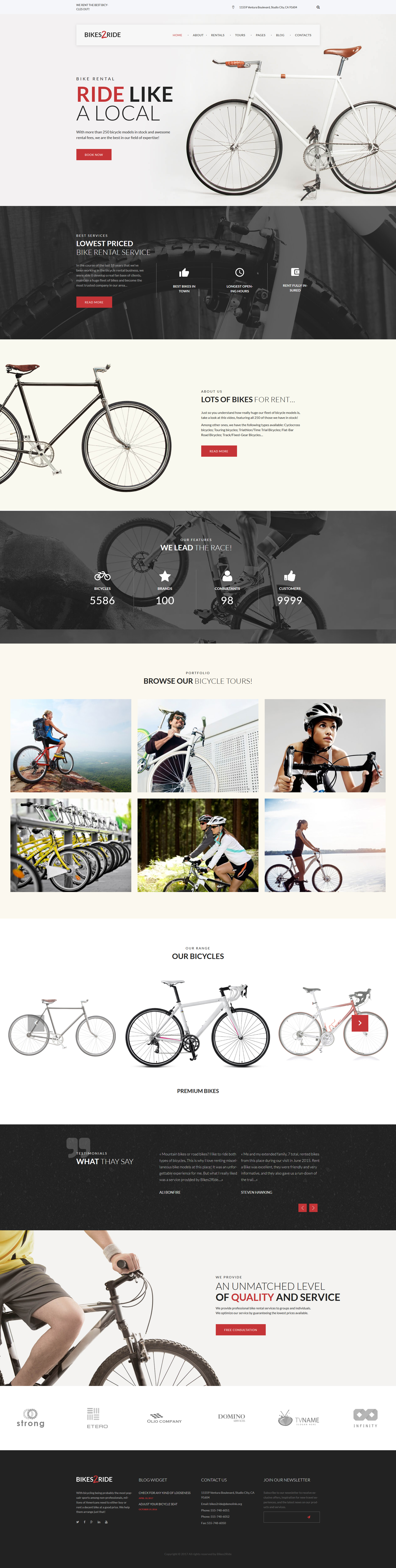 Bikes2Ride - Cycling WordPress Theme