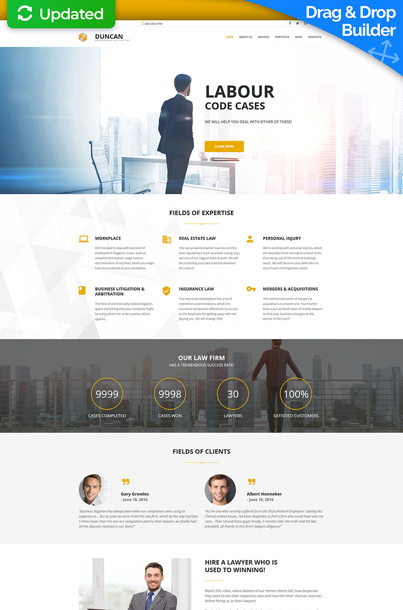 Law Firm Website Moto CMS 3 Template
