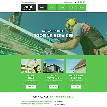 Roofex Roofing Moto CMS 3 Templates 64189