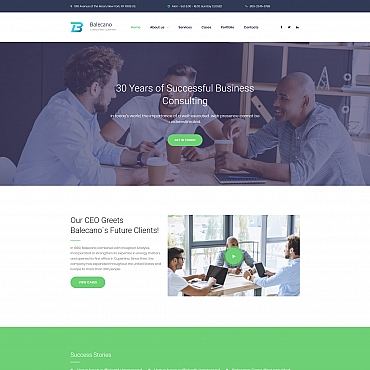 Consulting Management Moto CMS 3 Templates 64207