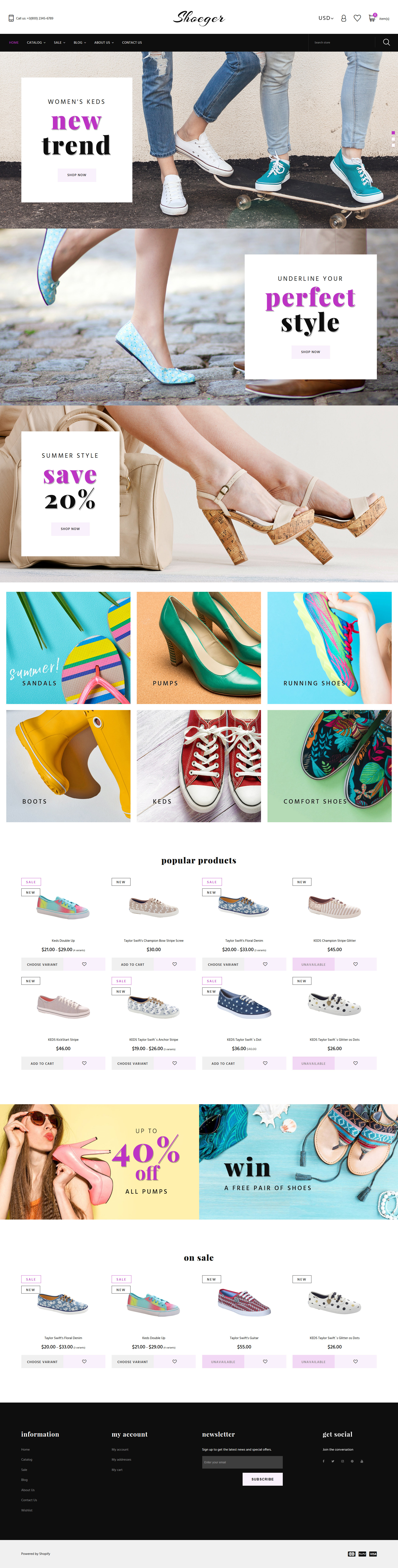 Shoe Store Responsive Shopify Theme
