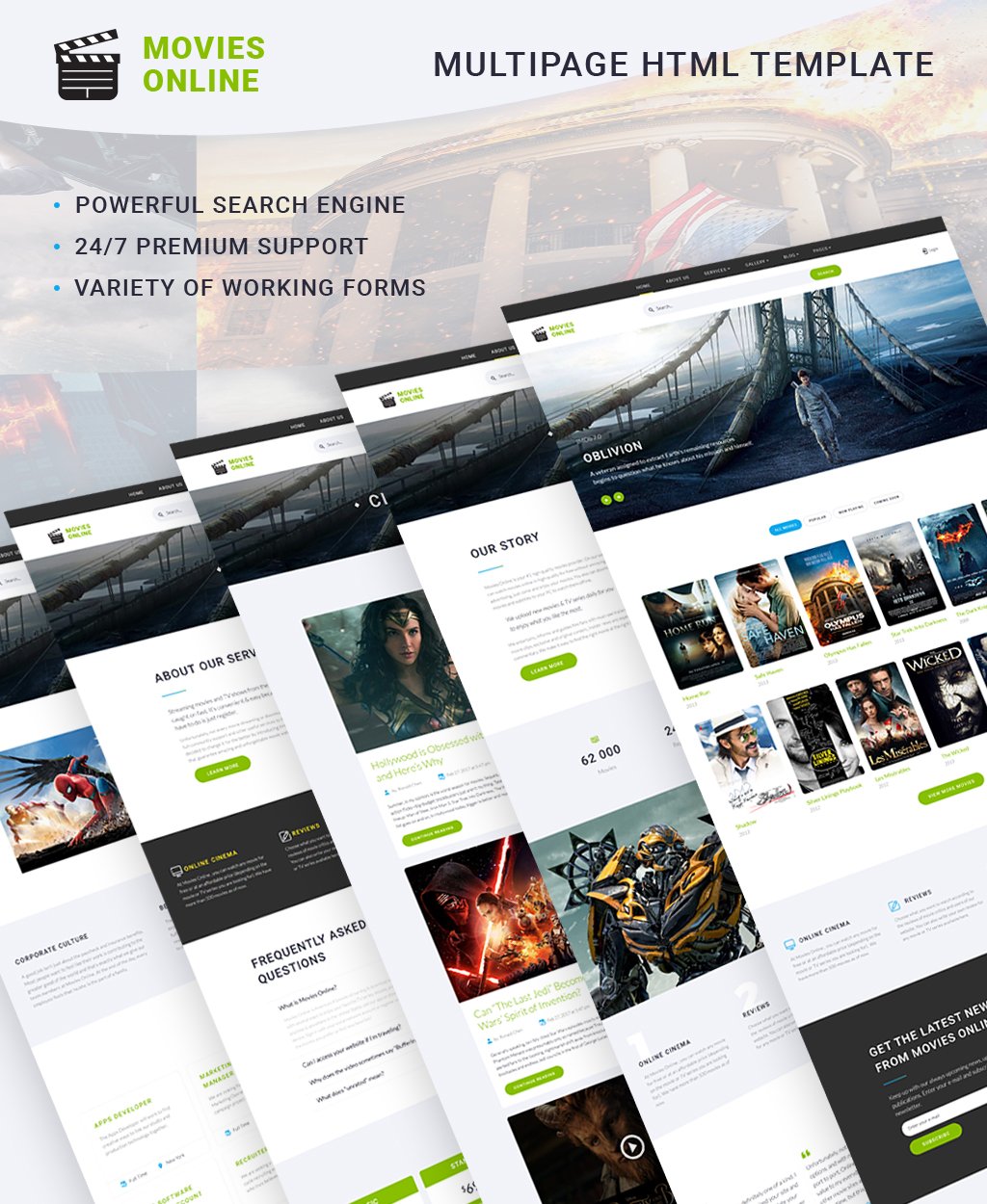 Movies Online - Multipage HTML Website Template