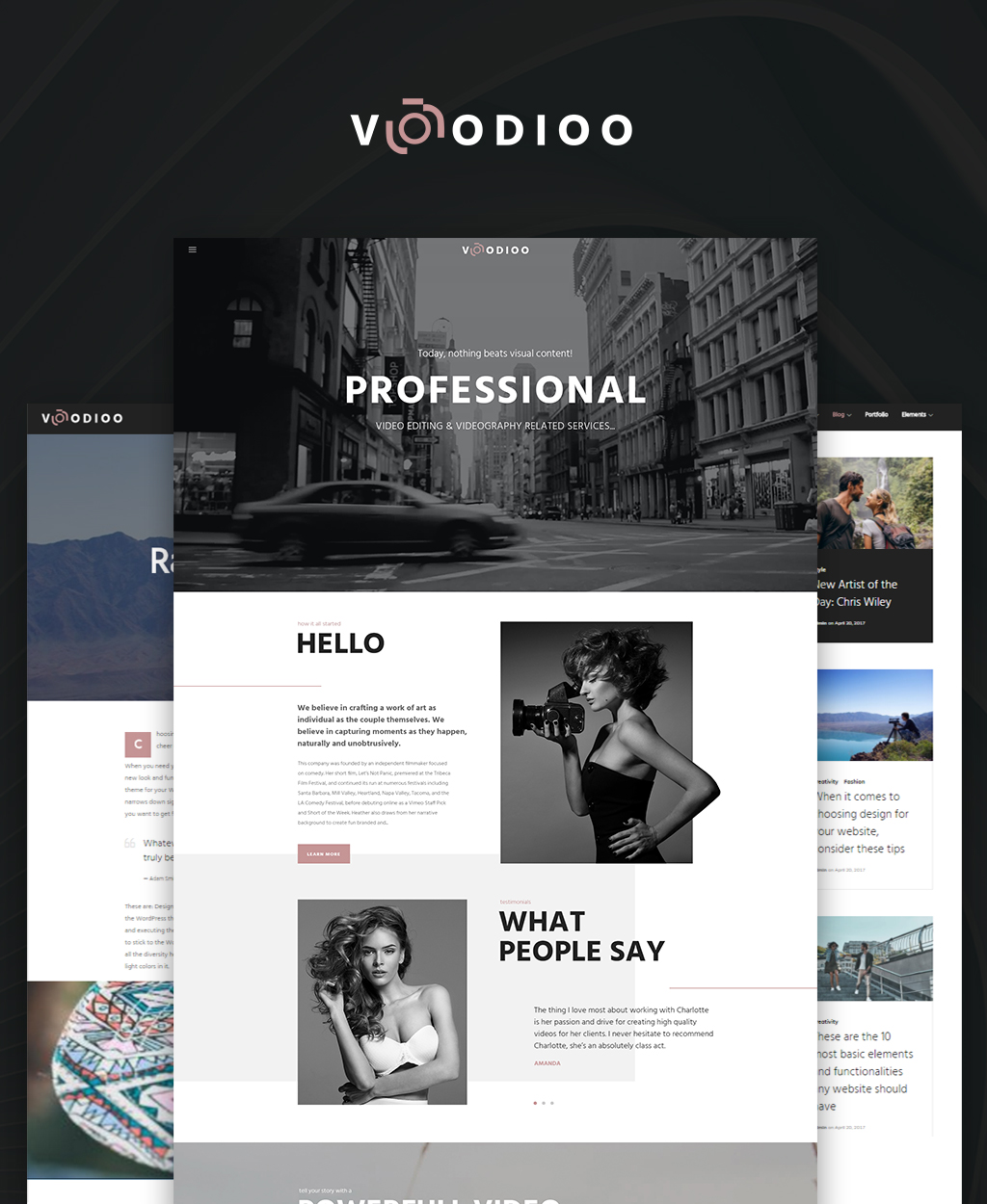 Voodioo - Videographer Responsive WordPress theme