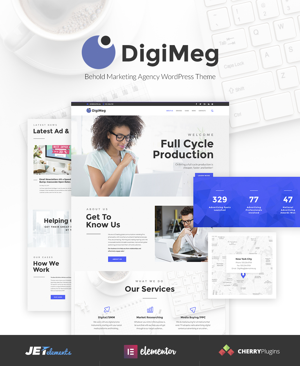 DigiMeg - Communication Agency WordPress theme