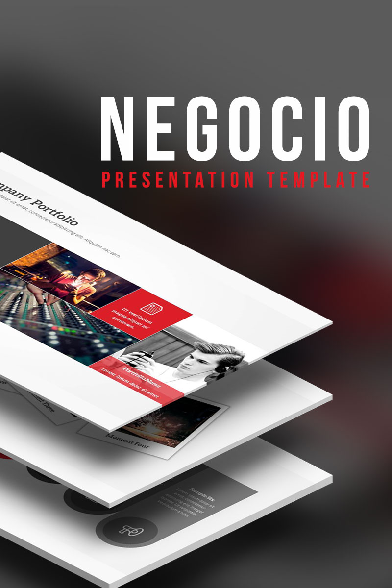 Negocio Presentation Template PowerPoint template