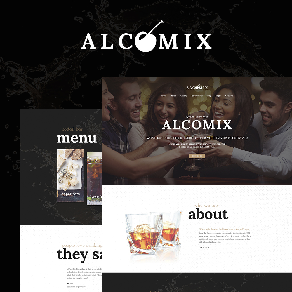 Alcomix - Cocktail Bar WordPress Theme