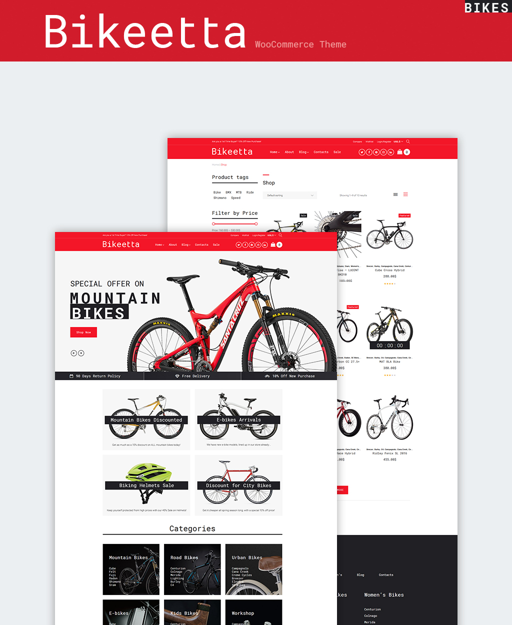 Bikeetta - Bikes Store WooCommerce Theme