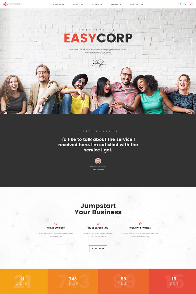 Easycorp - Business & Services Website Template