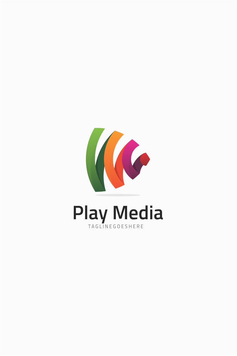 Abstract Play Media Logo Template