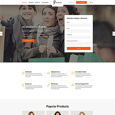 Corporate Easy Landing Page Templates 64887