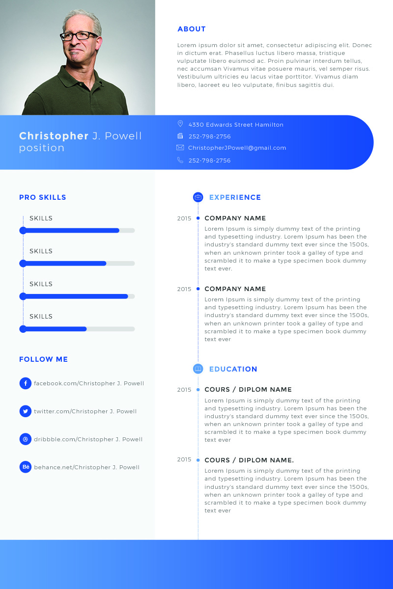 Christopher J. Powell - Clean Resume Template