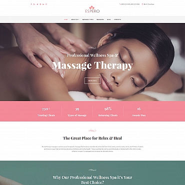 Massage Salon Moto CMS 3 Templates 65079