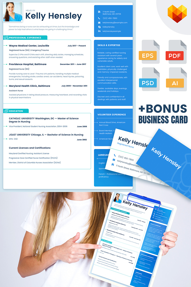 Kelly Hensley - Medical  For Nurses Resume Template