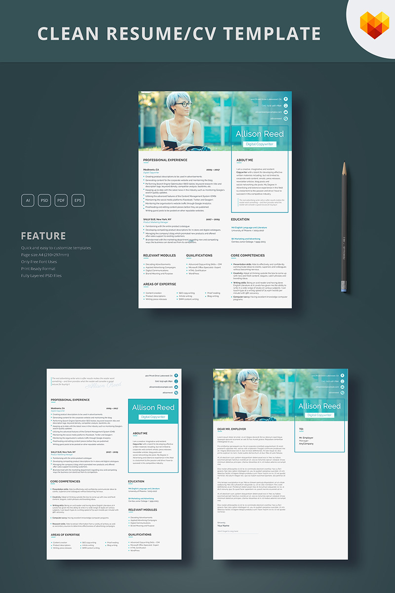 Allison Reed - Copywriter Resume Template