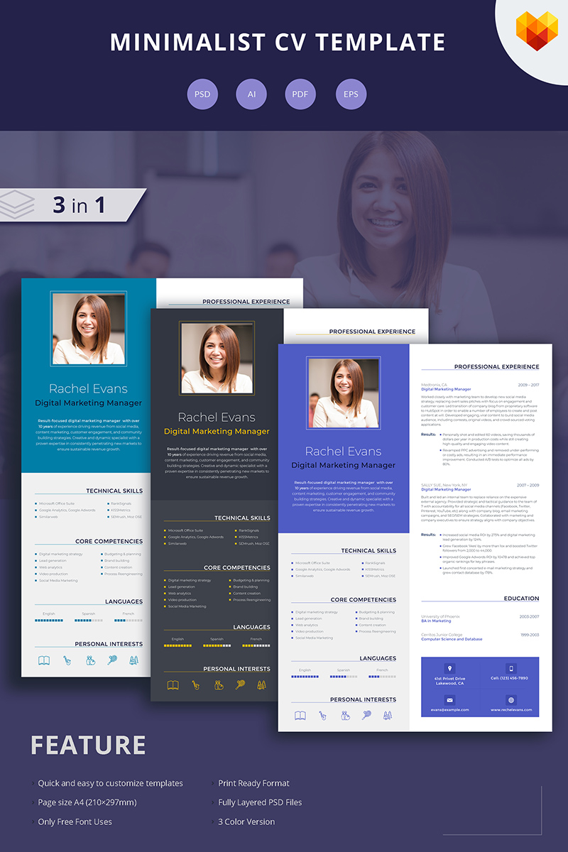 Rachel Evans - Digital Marketing Manager Resume Template