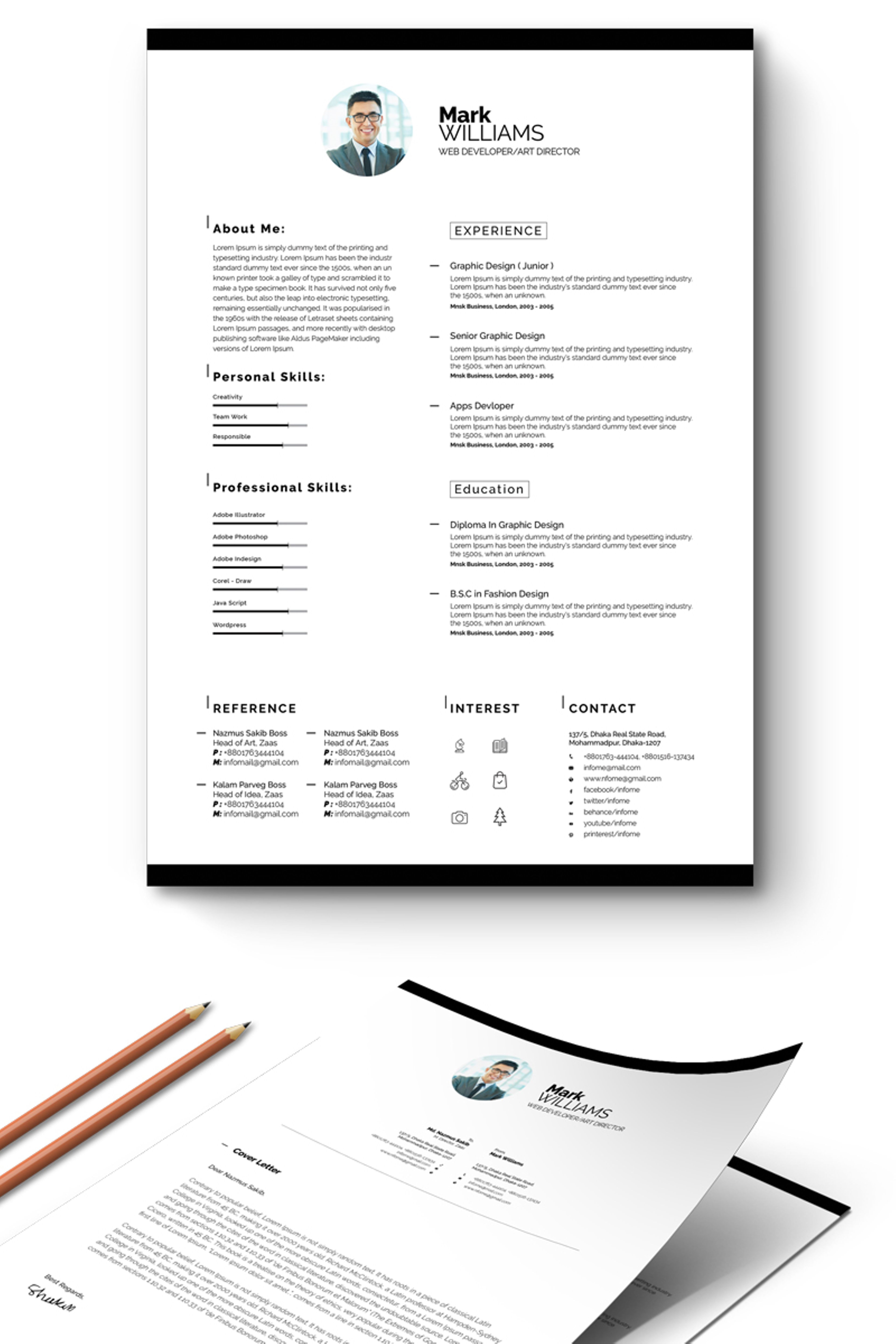 Minimal Resume/CV Resume Template