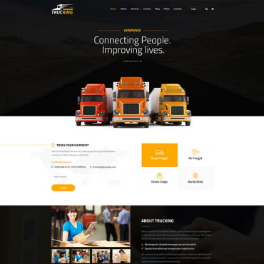 Delivery Freight Responsive Website Templates 65432