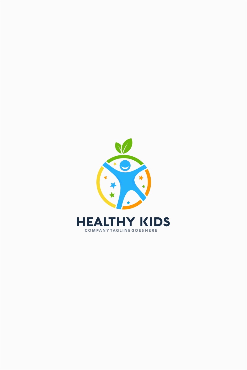 Healthy Happy Kids Logo template