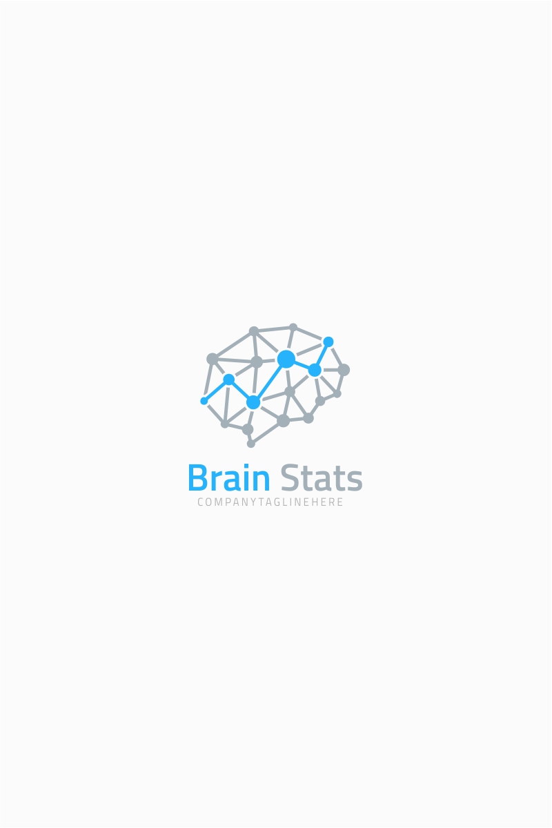 Brain Statistic Logo Template