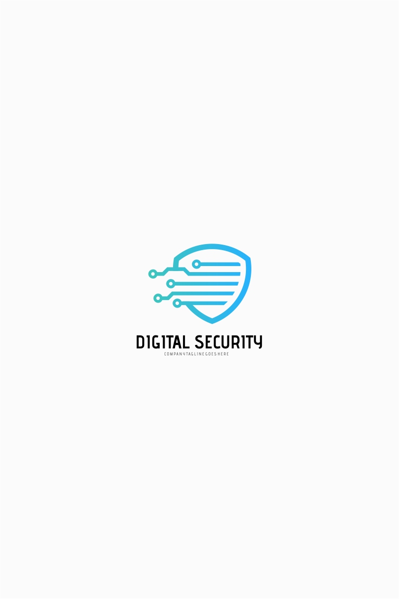 Digital Shield Security Logo Template