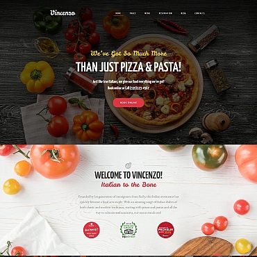 Restaurant Pizza Moto CMS 3 Templates 65569