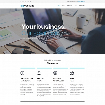 Consulting Management Moto CMS 3 Templates 65573