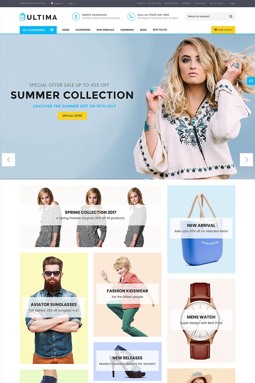 Ultima - Multipage Fashion Store Website Template