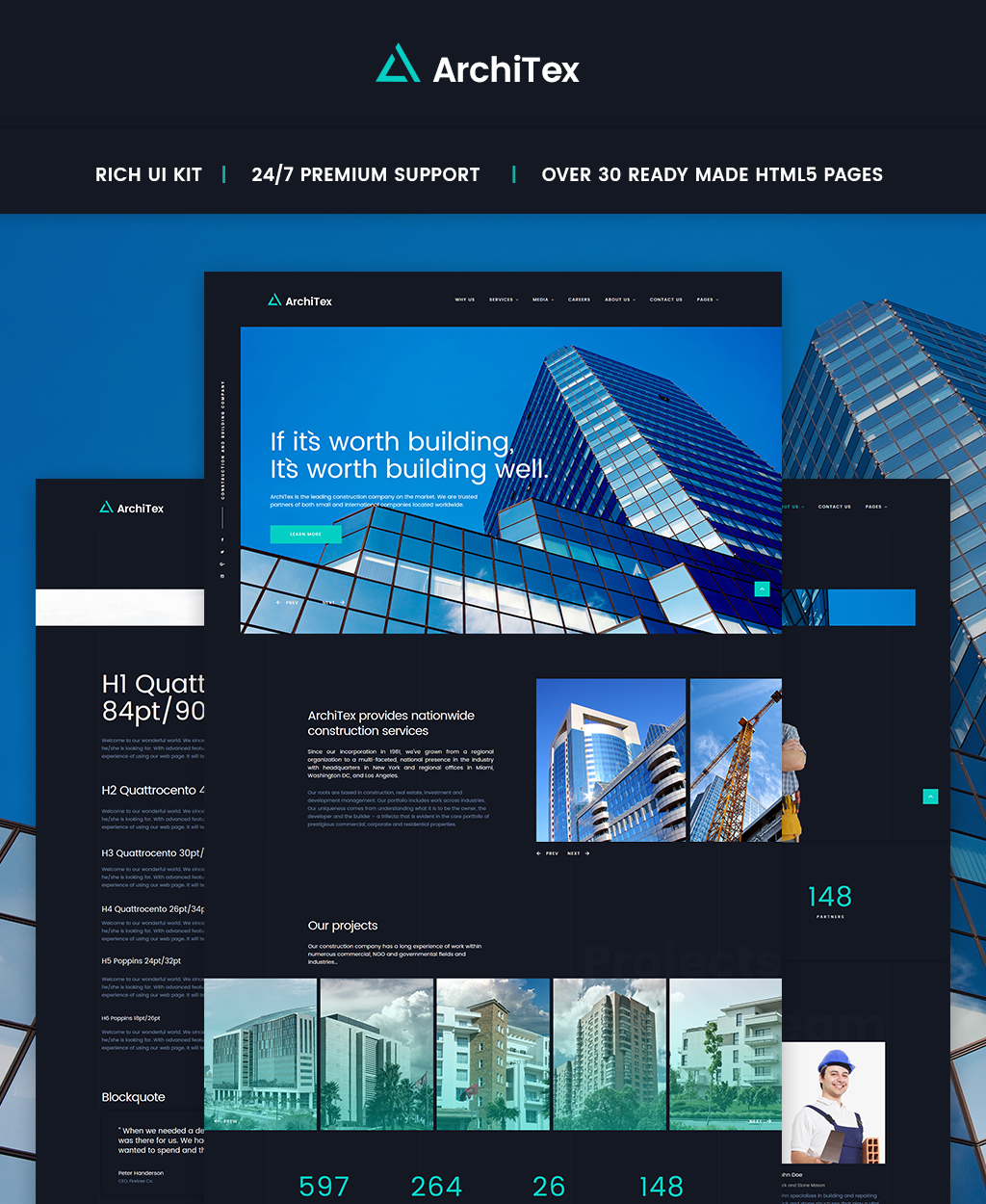 Construction Company HTML Responsive Website Template