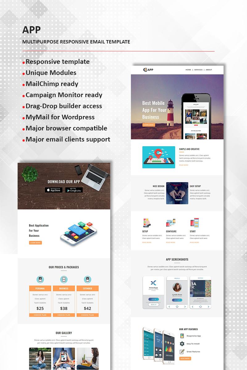 APP - Multipurpose Responsive Newsletter Template