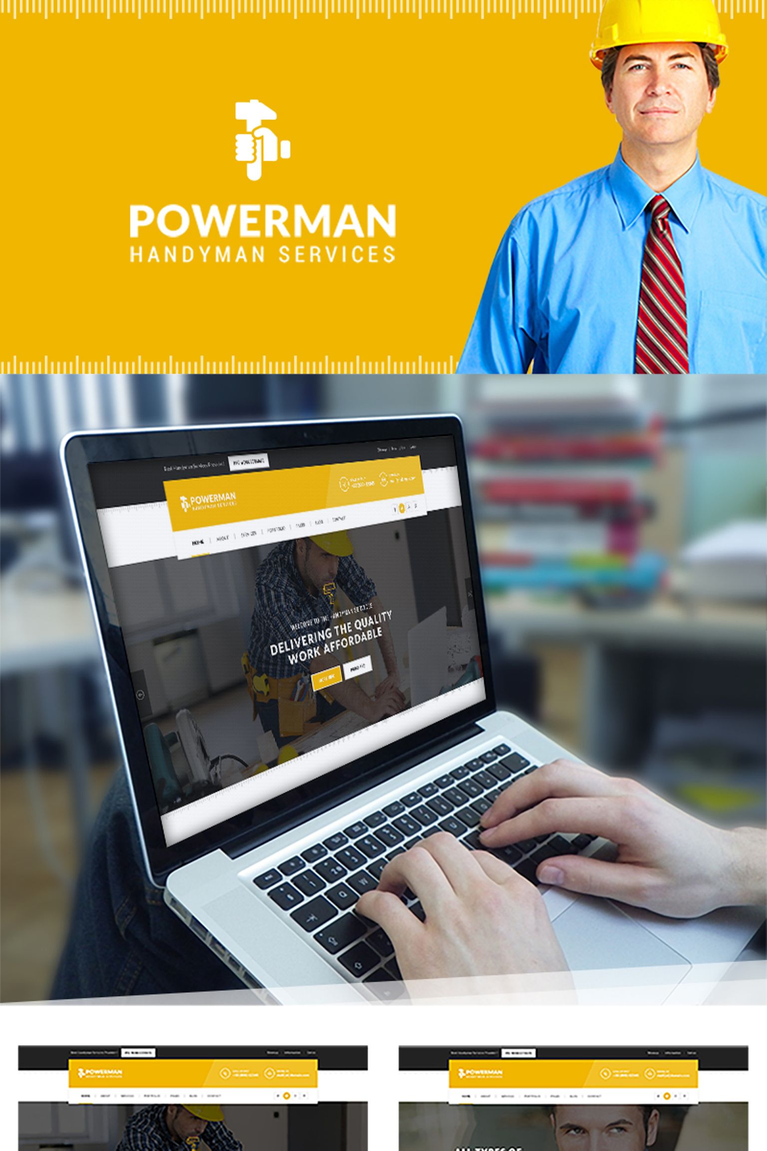 Powerman - Handyman Services WordPress Theme