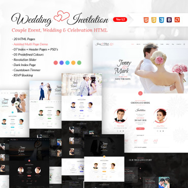 Bride Ceremony Responsive Website Templates 65727