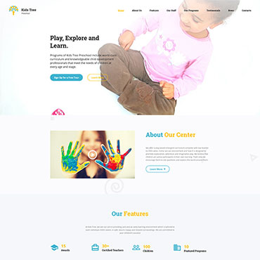 Elementary Child Landing Page Templates 65801