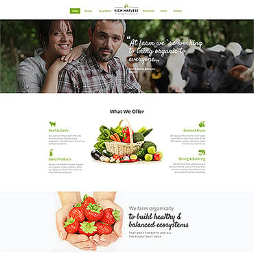 Events Vegetables Landing Page Templates 65803