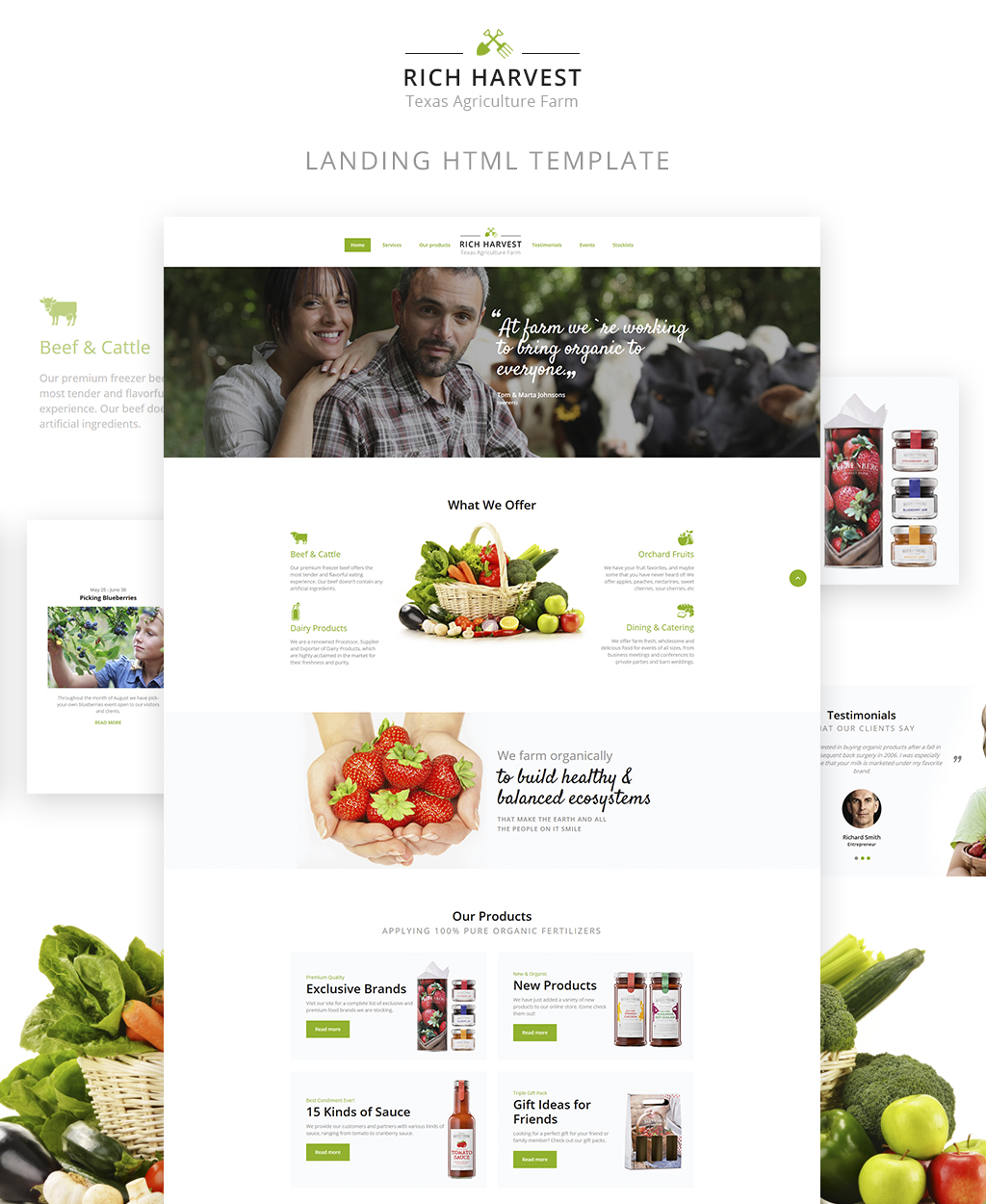 Rich Harvest - Agriculture And Farming Landing Page Template