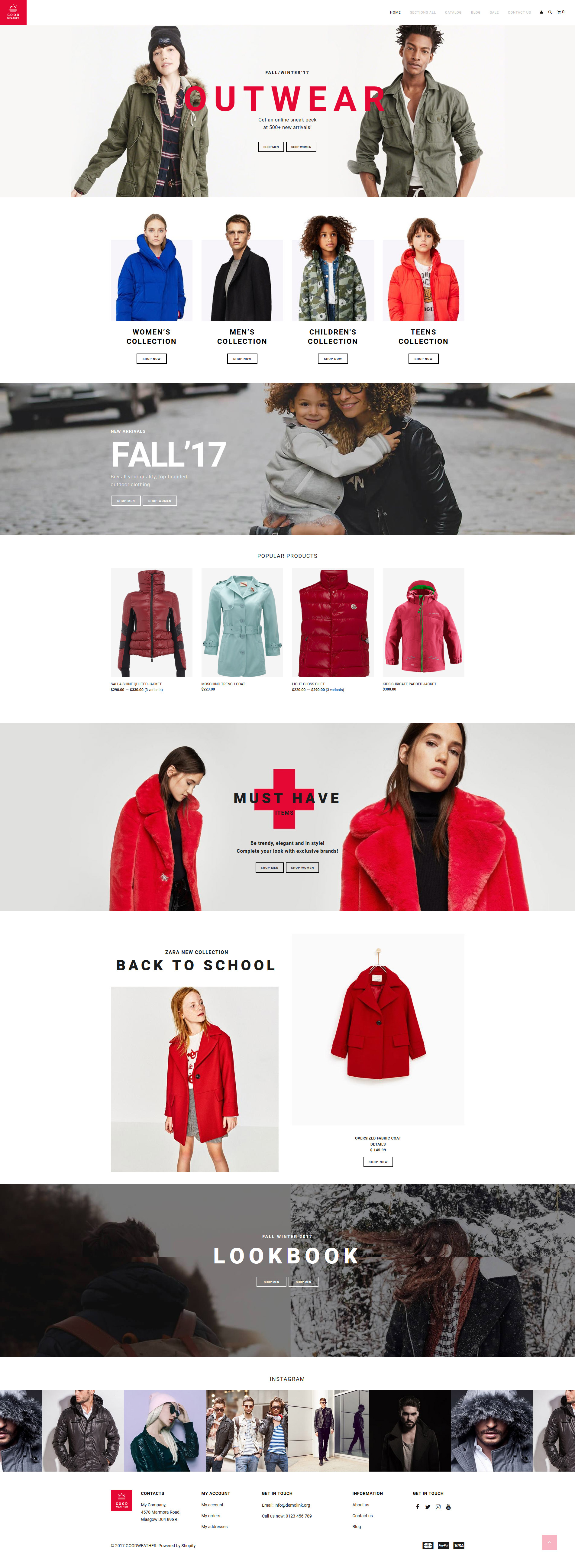 GoodWeather - Outdoor Clothing Shopify Theme