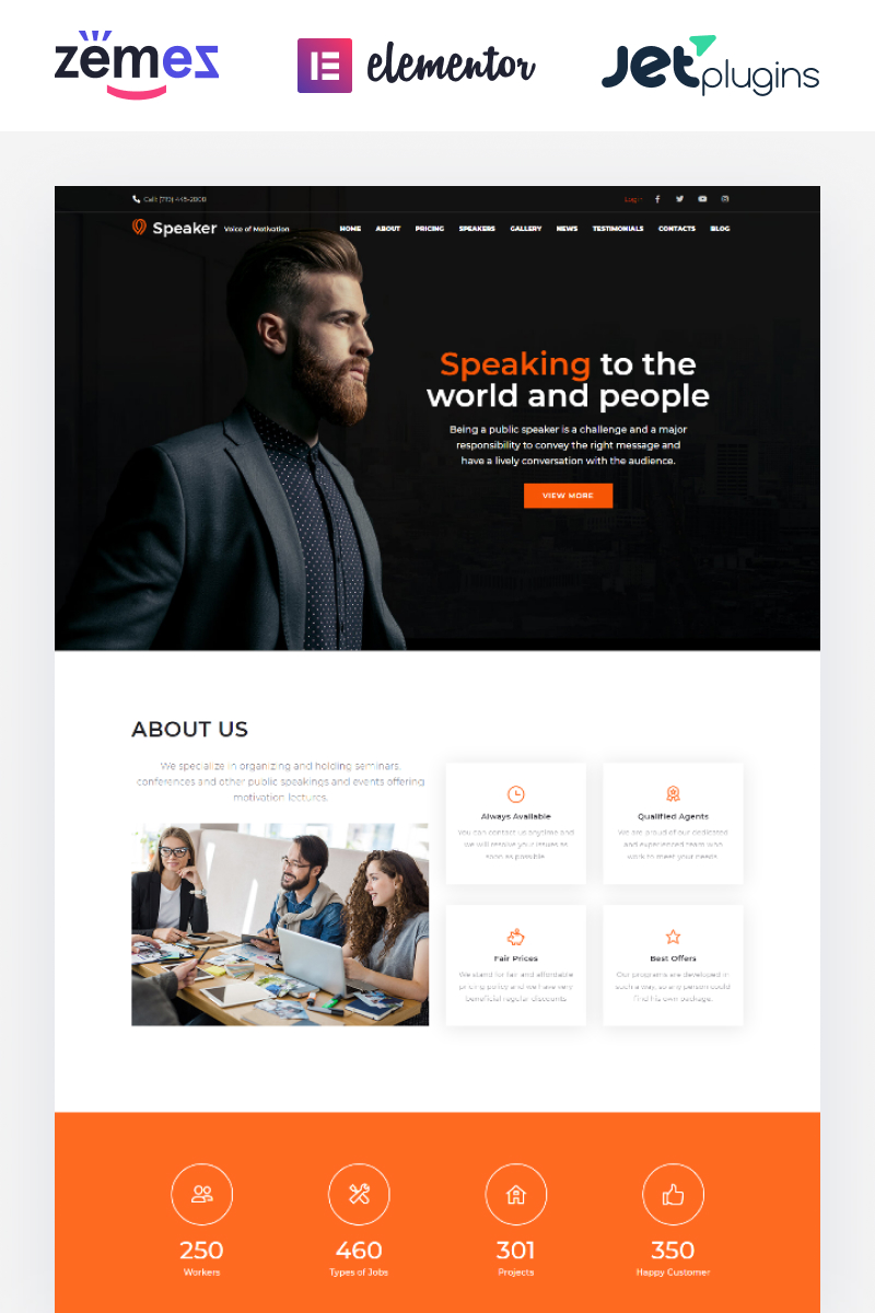 Speaker - Life Coach WordPress Theme