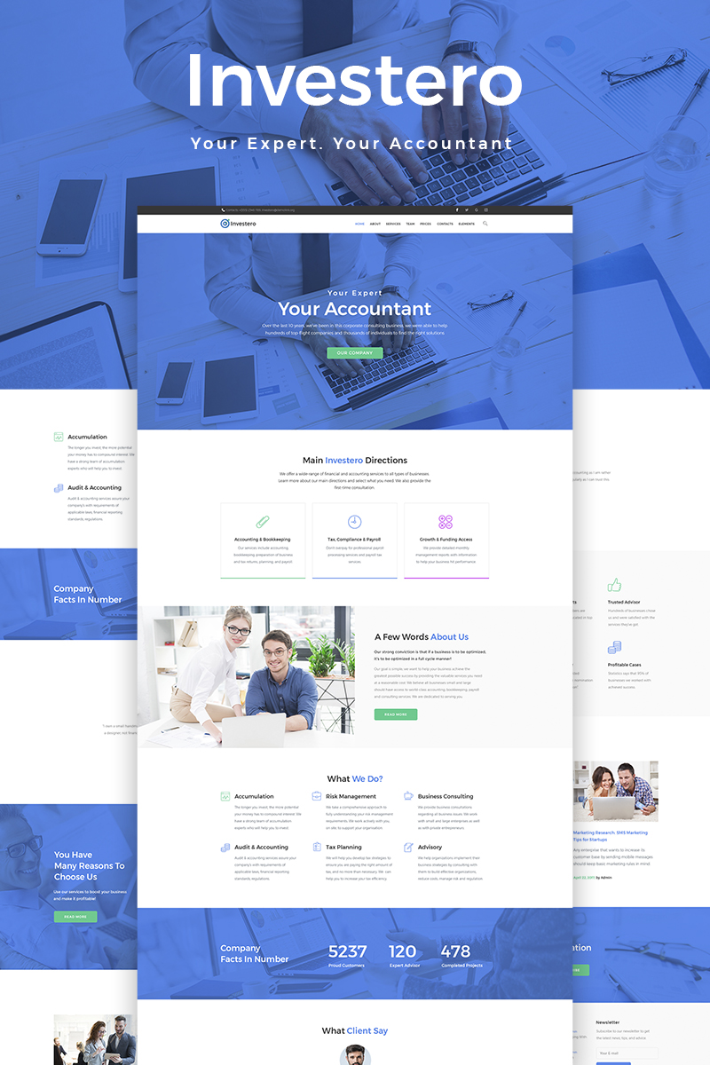 Investero - Accountant Expert Responsive WordPress Theme