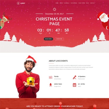Christmas Conference Landing Page Templates 65920