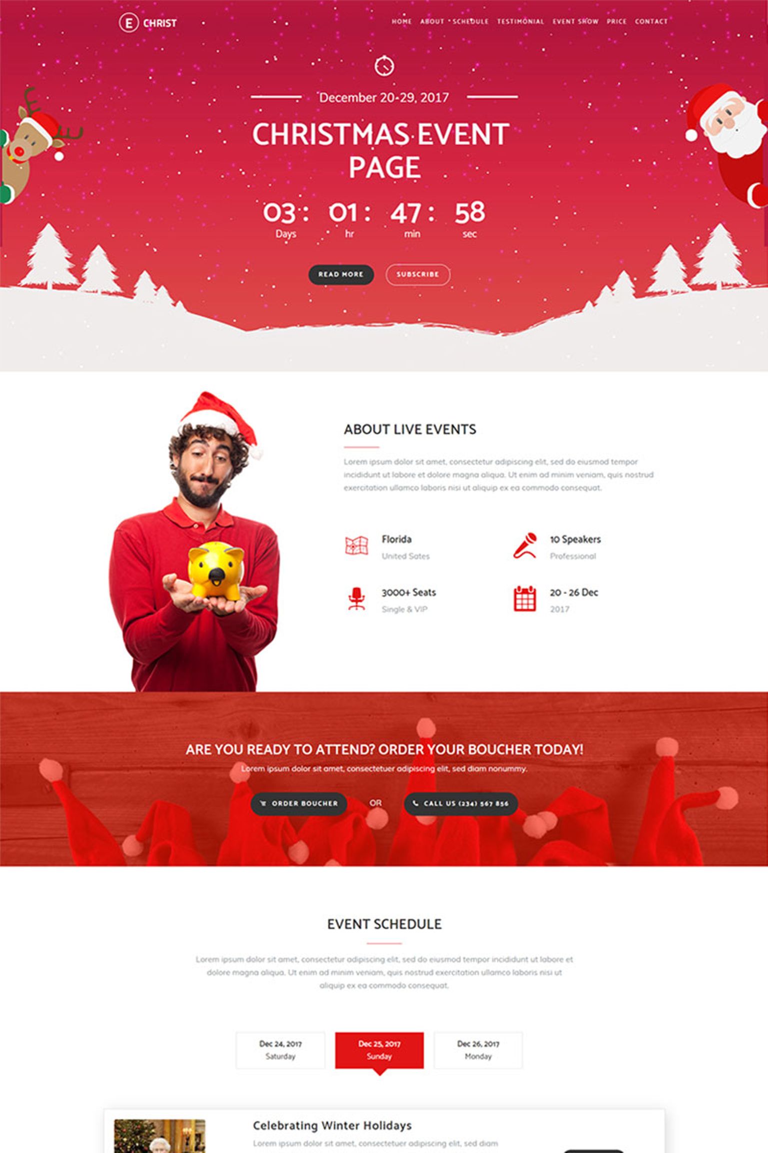 Echrist - Christmas Event Landing Page Template